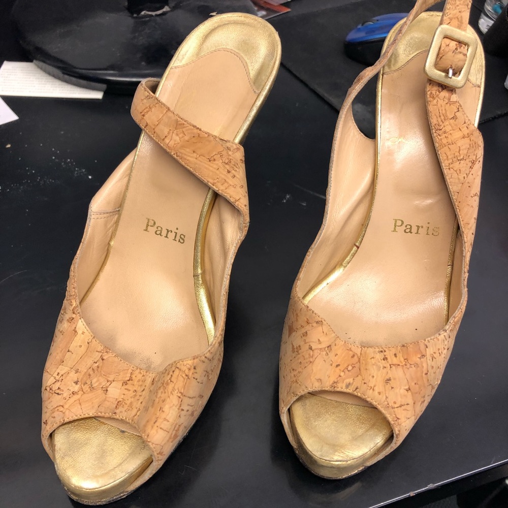 Christian Louboutin sling back sandals